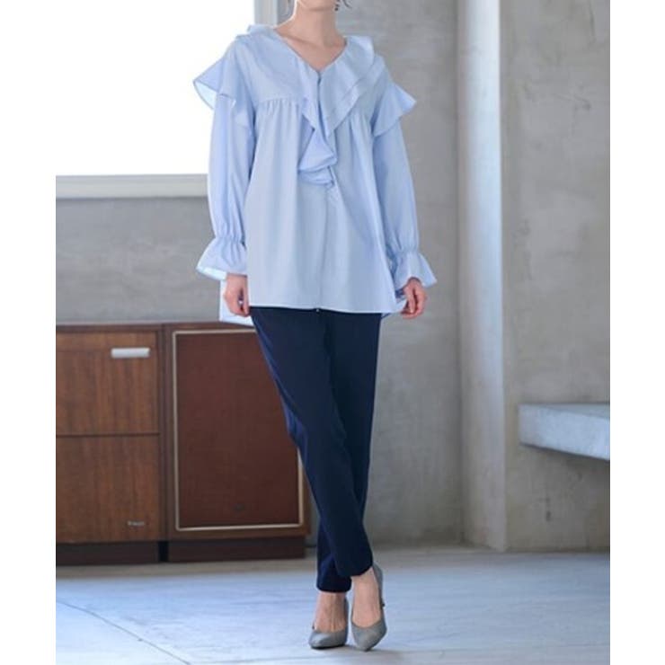 裏起毛美脚シルエットタックパンツ | RANAN | 詳細画像14 