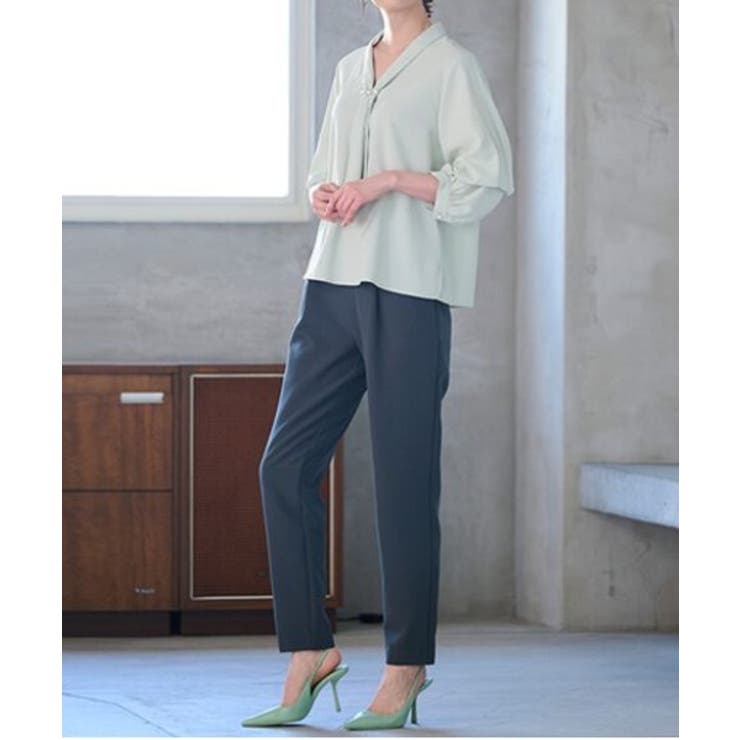 裏起毛美脚シルエットタックパンツ | RANAN | 詳細画像15 