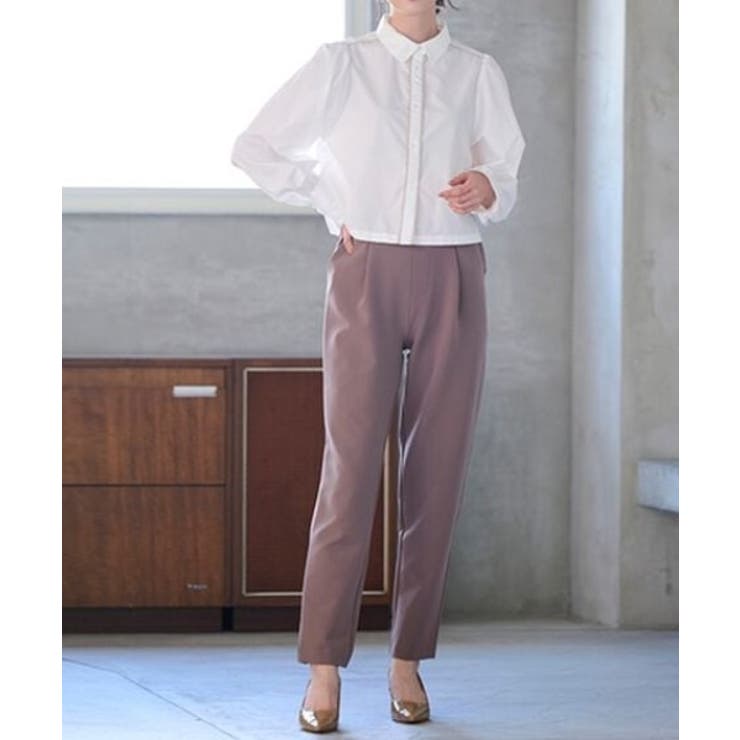 裏起毛美脚シルエットタックパンツ | RANAN | 詳細画像16 