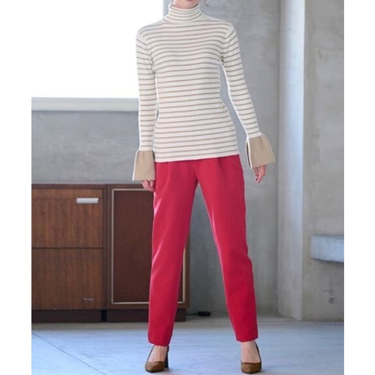 裏起毛美脚シルエットタックパンツ | RANAN | 詳細画像18 