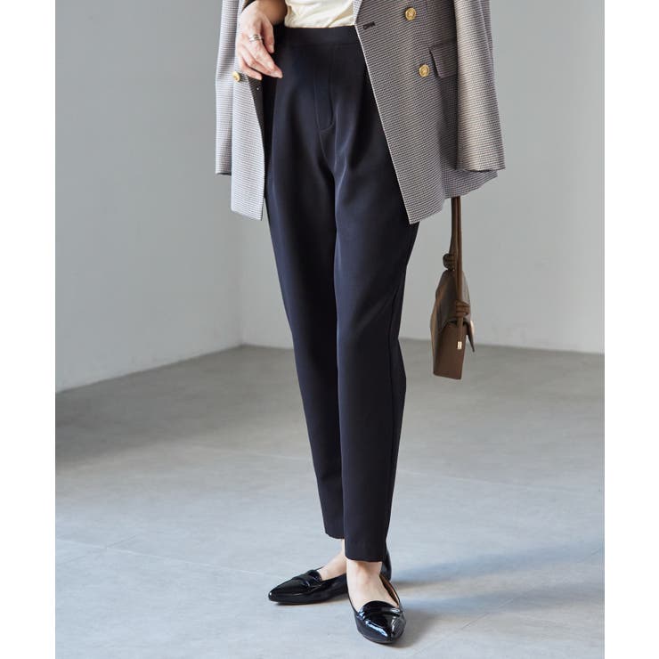 裏起毛美脚シルエットタックパンツ | RANAN | 詳細画像4 