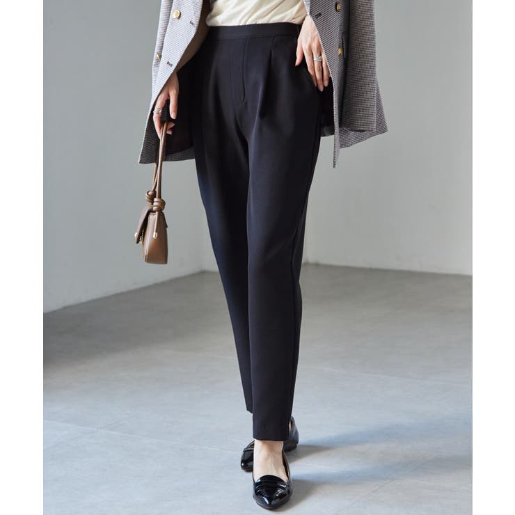 裏起毛美脚シルエットタックパンツ | RANAN | 詳細画像5 