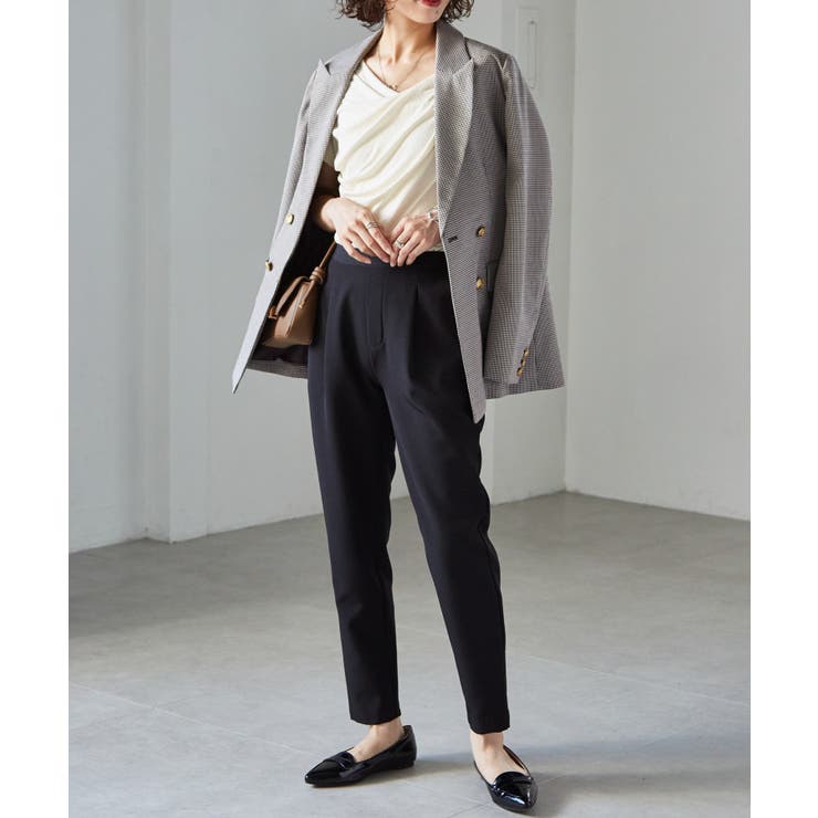 裏起毛美脚シルエットタックパンツ | RANAN | 詳細画像6 