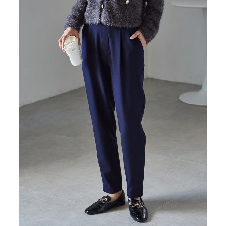 裏起毛美脚シルエットタックパンツ | RANAN | 詳細画像8 