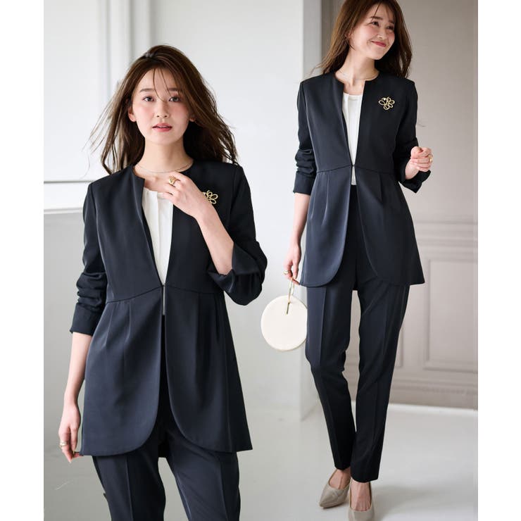 2点セット＞ラウンドヘムジャケットセットアップ[品番：RANW0000013