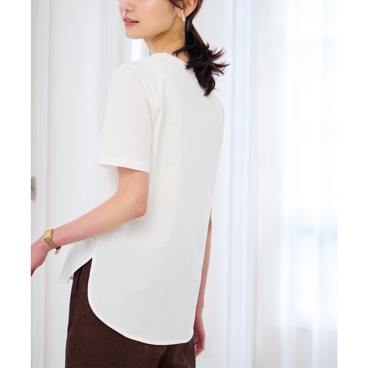 〈Beautiful Cotton 綿100％〉ひんやりＵＶラウンドTシャツ（レ… | RANAN | 詳細画像3 