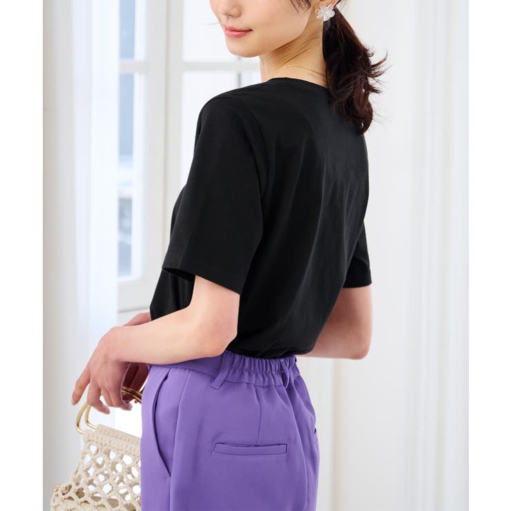 〈Beautiful Cotton 綿100％〉ひんやりＵＶラウンドTシャツ（レ… | RANAN | 詳細画像5 