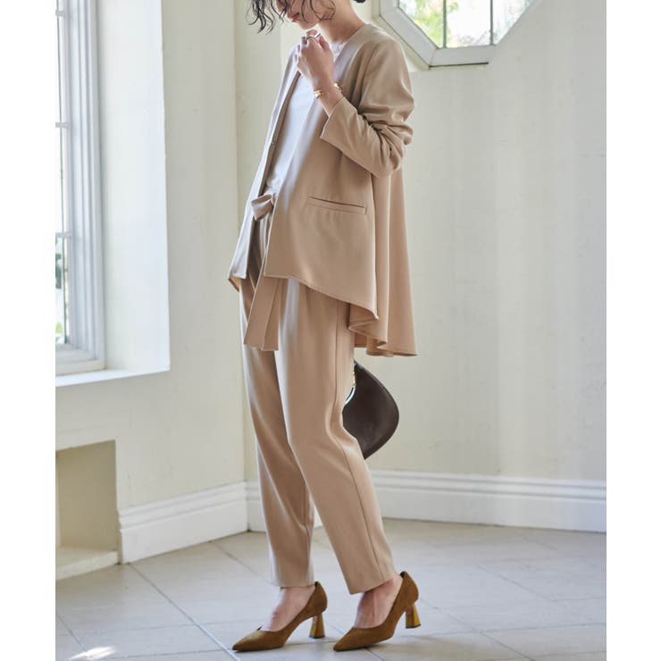 [2点セット/ウォッシャブル]フレアジャケット＆テーパードパンツセットアップ | RANAN | 詳細画像11 