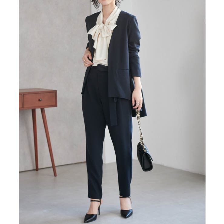 [2点セット/ウォッシャブル]フレアジャケット＆テーパードパンツセットアップ | RANAN | 詳細画像14 