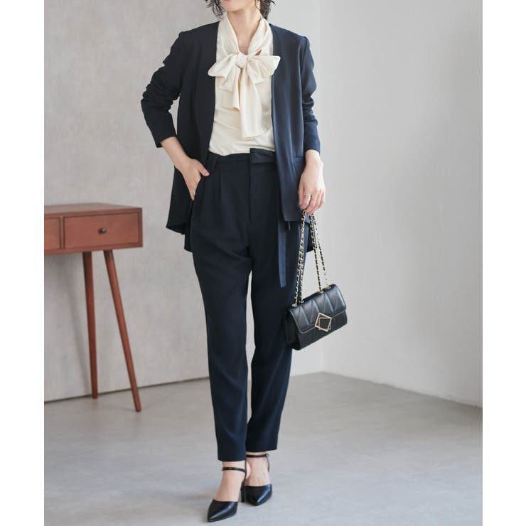 [2点セット/ウォッシャブル]フレアジャケット＆テーパードパンツセットアップ | RANAN | 詳細画像15 