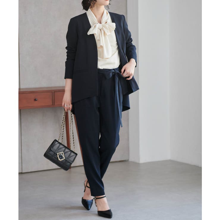 [2点セット/ウォッシャブル]フレアジャケット＆テーパードパンツセットアップ | RANAN | 詳細画像16 