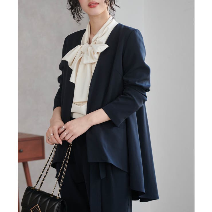 [2点セット/ウォッシャブル]フレアジャケット＆テーパードパンツセットアップ | RANAN | 詳細画像18 