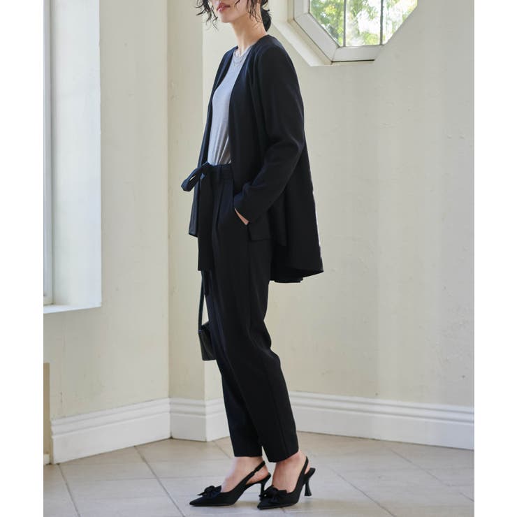 [2点セット/ウォッシャブル]フレアジャケット＆テーパードパンツセットアップ | RANAN | 詳細画像4 