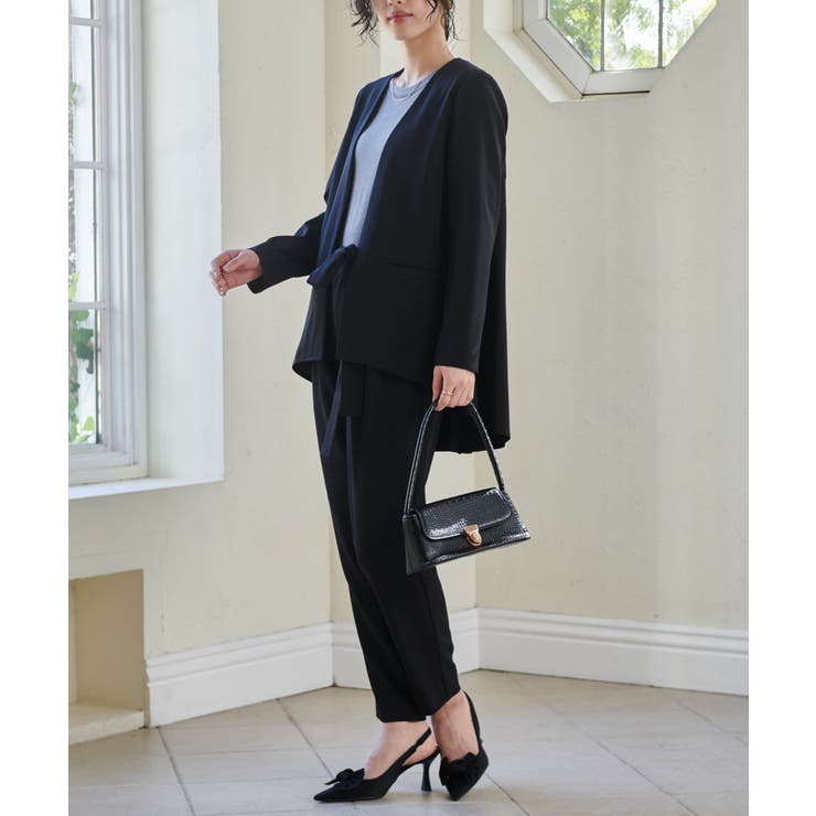 [2点セット/ウォッシャブル]フレアジャケット＆テーパードパンツセットアップ | RANAN | 詳細画像5 