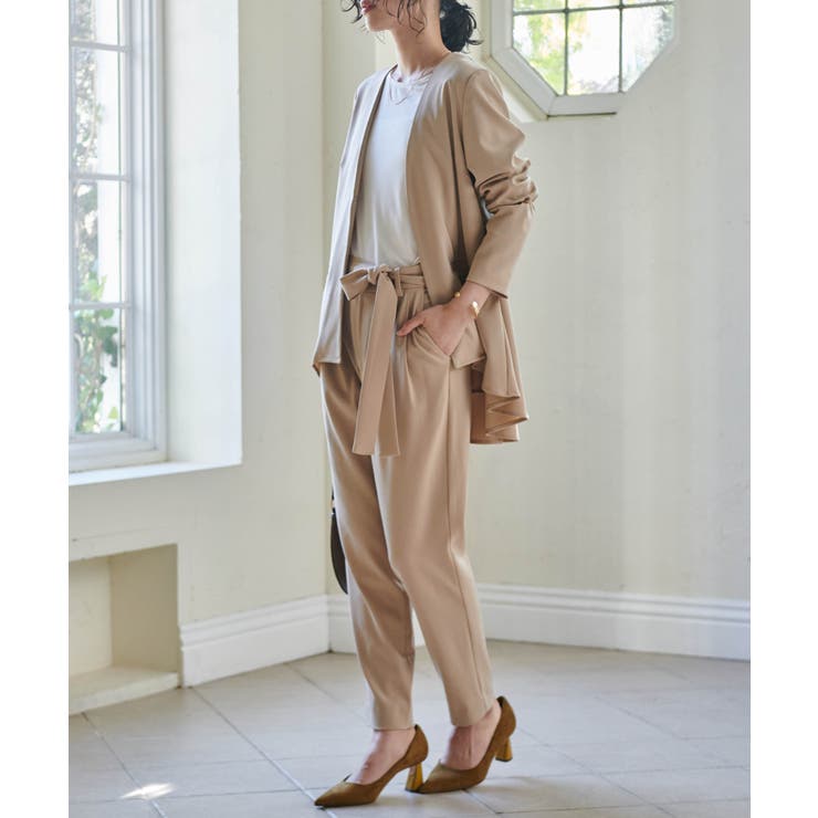 [2点セット/ウォッシャブル]フレアジャケット＆テーパードパンツセットアップ | RANAN | 詳細画像9 