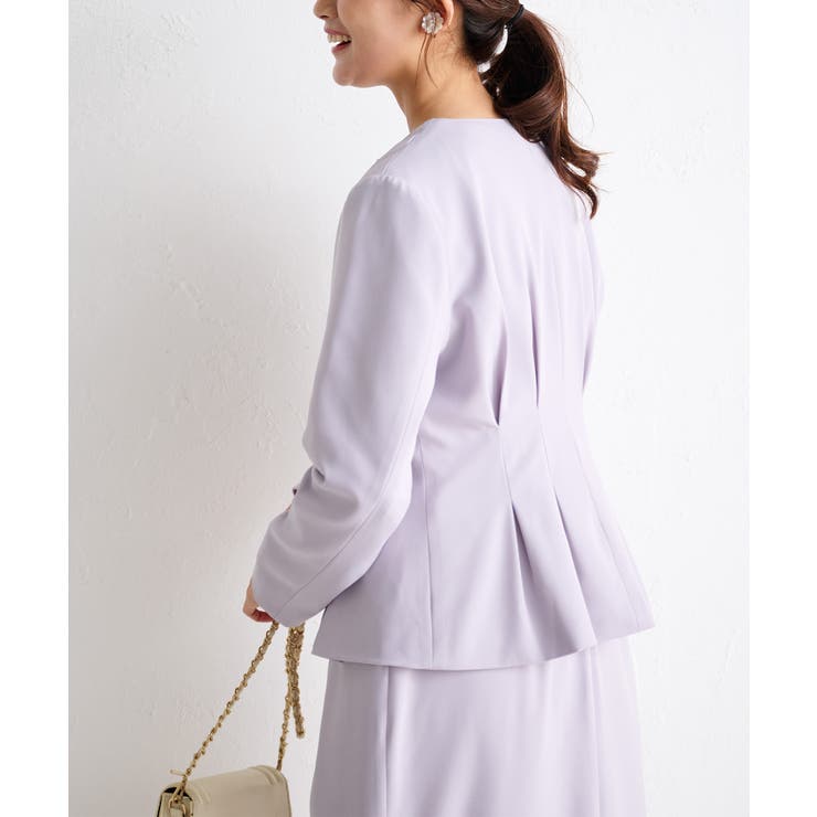 [2点SET]ペプラムジャケット＋ワンピースセットアップ | RANAN | 詳細画像3 