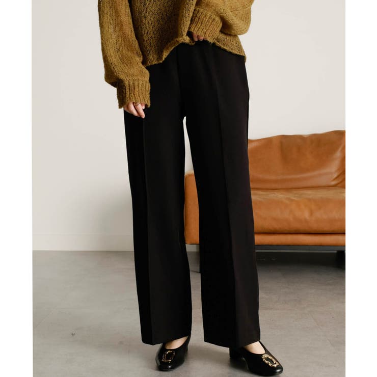 裏起毛美脚シルエットピンタックワイドパンツ | RANAN | 詳細画像2 