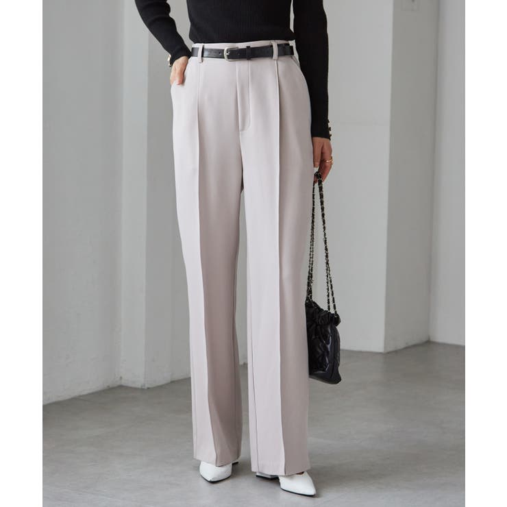 裏起毛美脚シルエットピンタックワイドパンツ | RANAN | 詳細画像20 