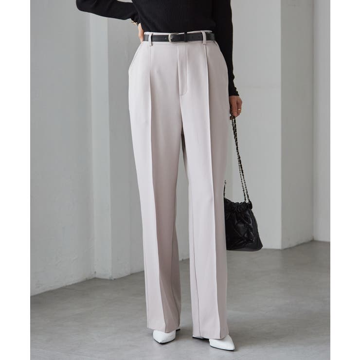 裏起毛美脚シルエットピンタックワイドパンツ | RANAN | 詳細画像21 