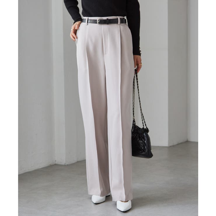 裏起毛美脚シルエットピンタックワイドパンツ | RANAN | 詳細画像22 