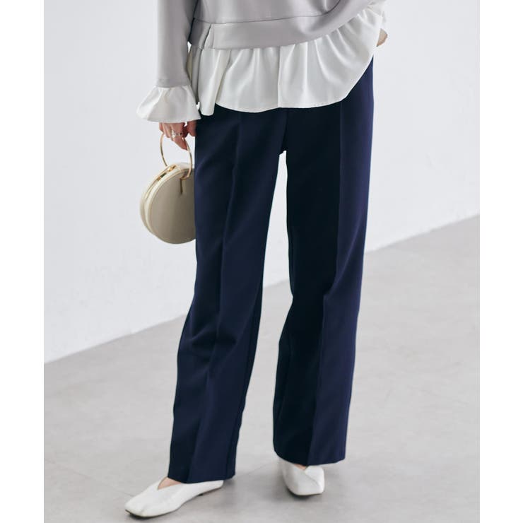 裏起毛美脚シルエットピンタックワイドパンツ | RANAN | 詳細画像26 