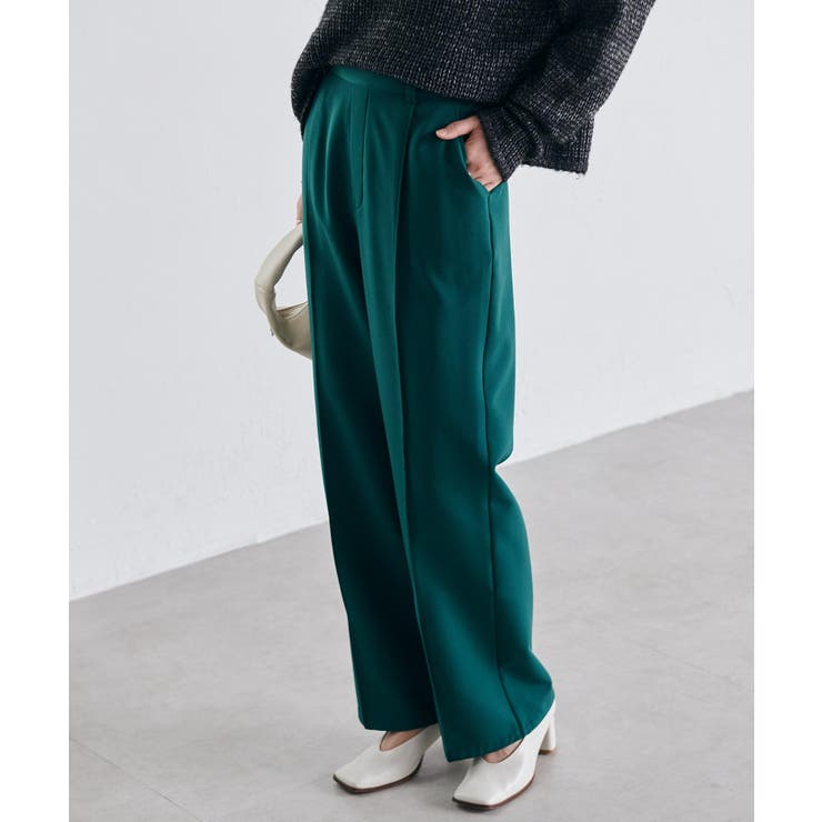 裏起毛美脚シルエットピンタックワイドパンツ | RANAN | 詳細画像31 