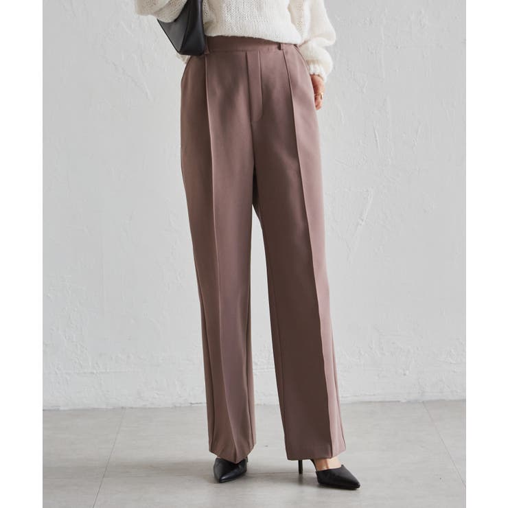 裏起毛美脚シルエットピンタックワイドパンツ | RANAN | 詳細画像36 