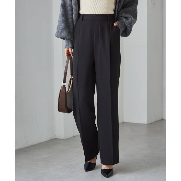 裏起毛美脚シルエットピンタックワイドパンツ | RANAN | 詳細画像6 