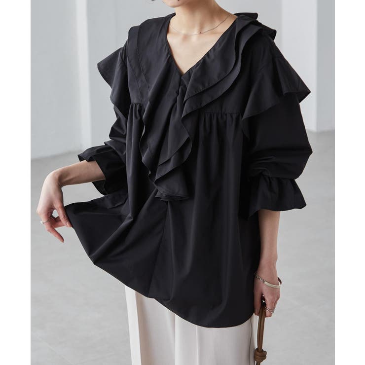 ビッグカラーフリルブラウス | RANAN | 詳細画像28 