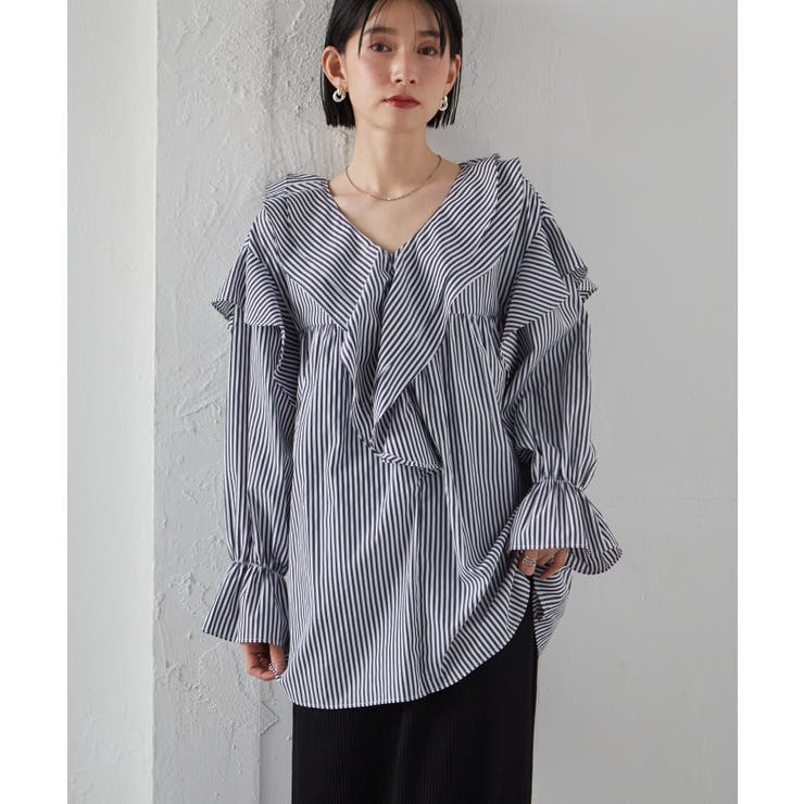 ビッグカラーフリルブラウス | RANAN | 詳細画像31 