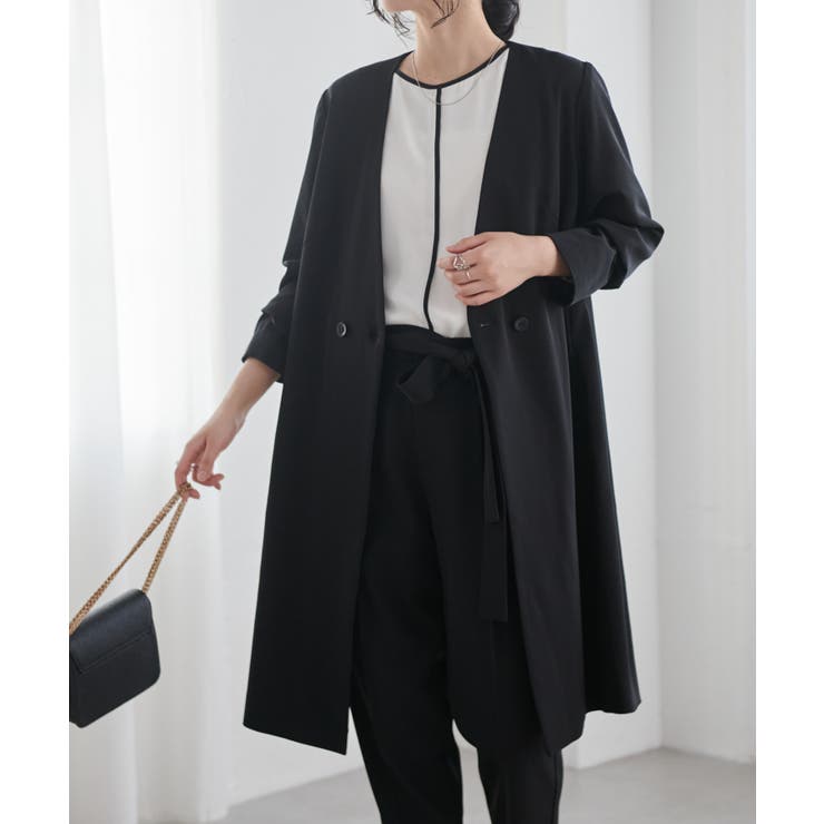 ブラック | 【2点SET】ウォッシャブル ストレッチ 防シワ | RANAN