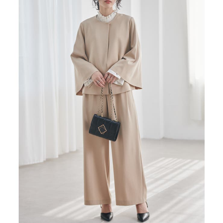 【2点セット】ケープジャケットワイドパンツセットアップ | RANAN | 詳細画像12 