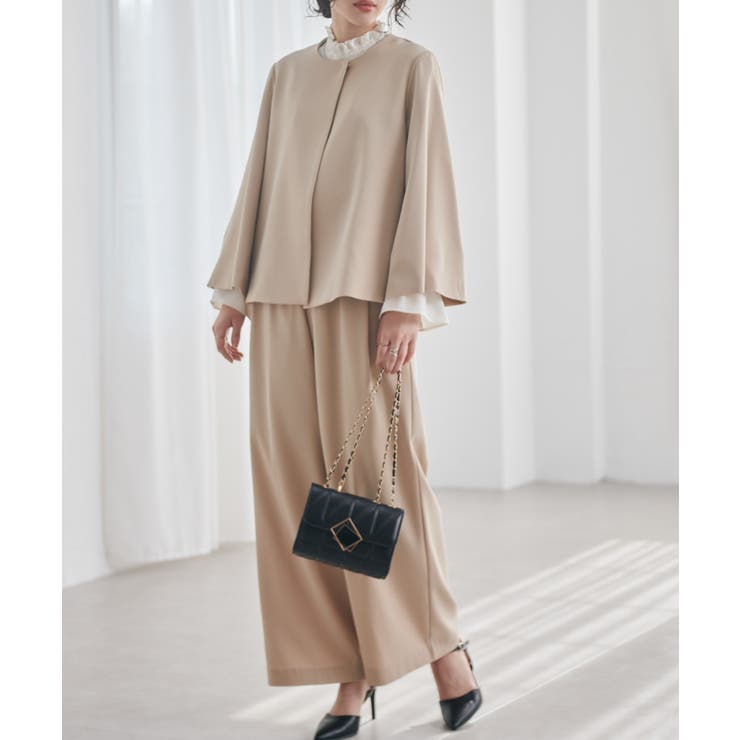 【2点セット】ケープジャケットワイドパンツセットアップ | RANAN | 詳細画像13 