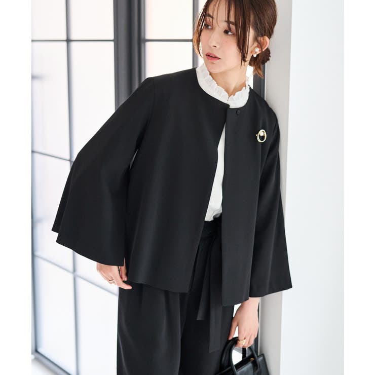 【2点セット】ケープジャケットワイドパンツセットアップ | RANAN | 詳細画像2 