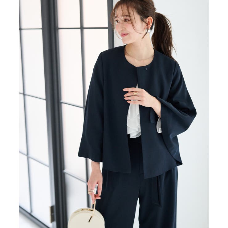 【2点セット】ケープジャケットワイドパンツセットアップ | RANAN | 詳細画像29 