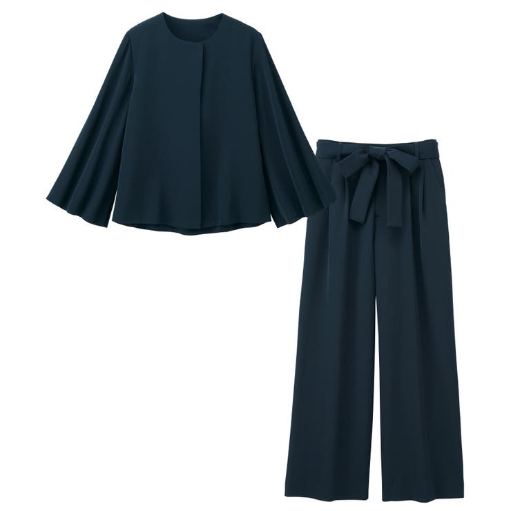 【2点セット】ケープジャケットワイドパンツセットアップ | RANAN | 詳細画像39 