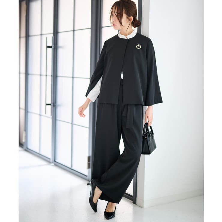 【2点セット】ケープジャケットワイドパンツセットアップ | RANAN | 詳細画像9 