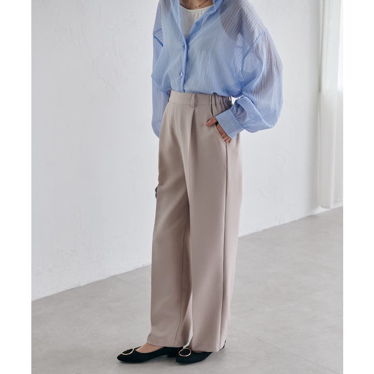 機能付！美脚シルエットセンタープレスワイドパンツ | RANAN | 詳細画像26 