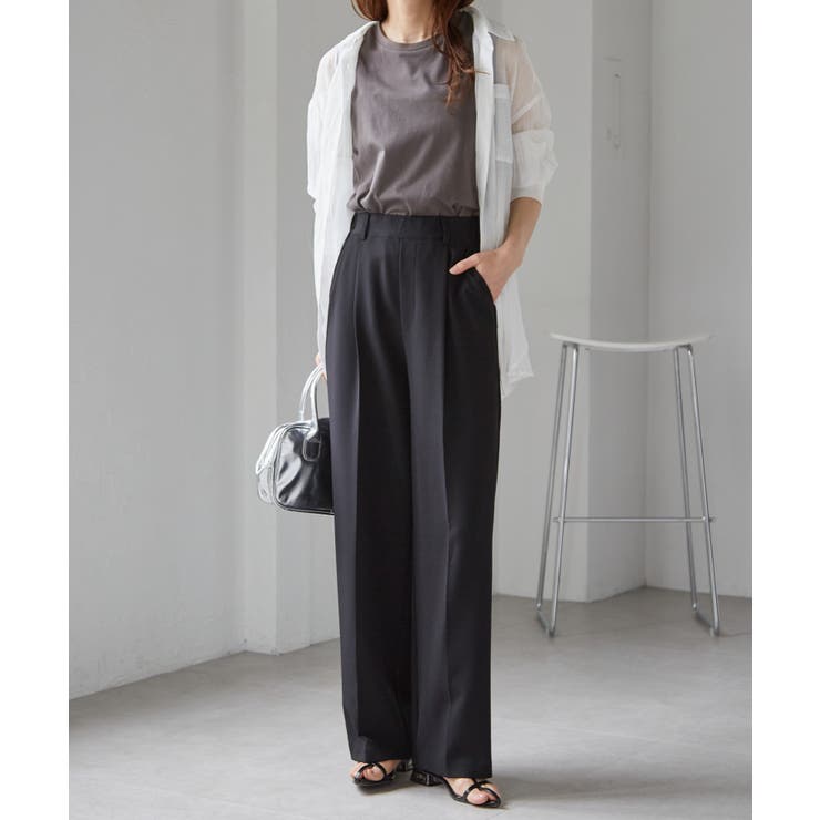 機能付！美脚シルエットセンタープレスワイドパンツ | RANAN | 詳細画像6 