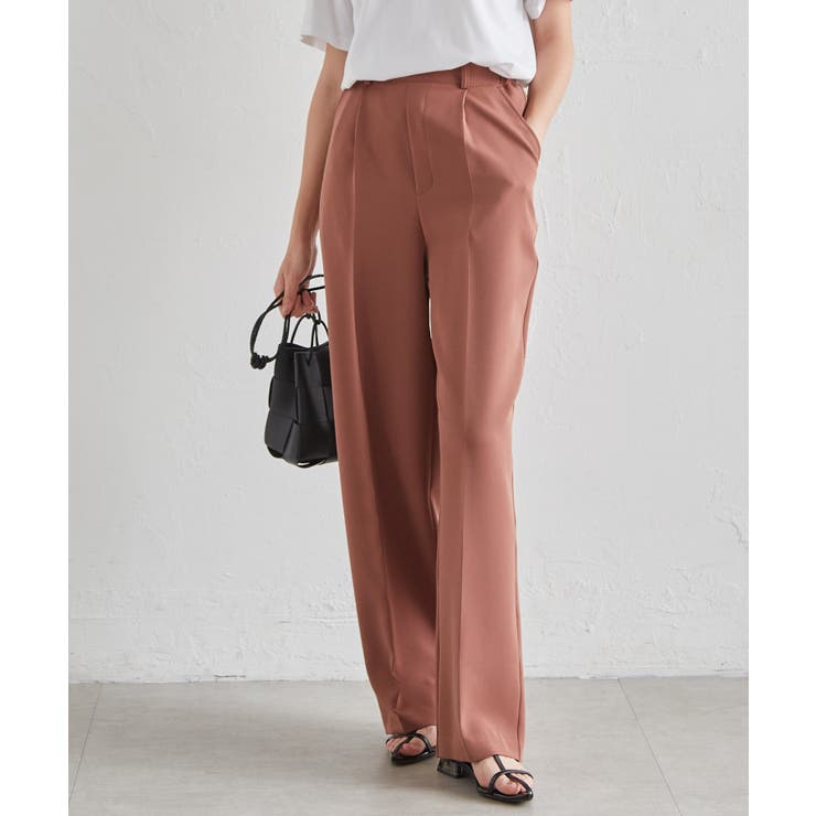 ココア | 機能付！美脚シルエットセンタープレスワイドパンツ | RANAN