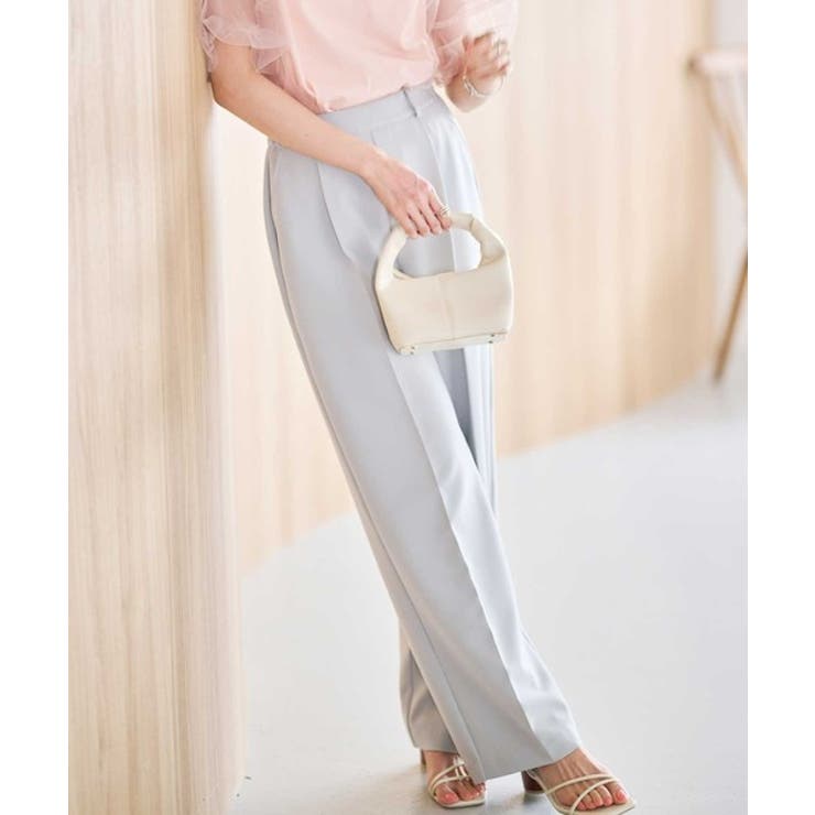 シルバーグレー | 機能付！美脚シルエットセンタープレスワイドパンツ | RANAN