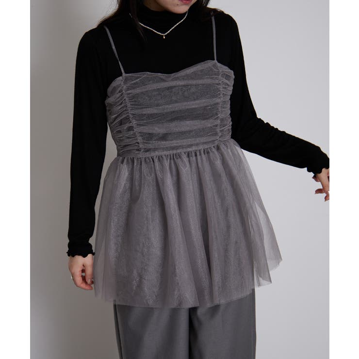 ラメチュールペプラムキャミソール | RANAN | 詳細画像10 