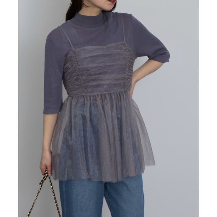 ラメチュールペプラムキャミソール | RANAN | 詳細画像12 