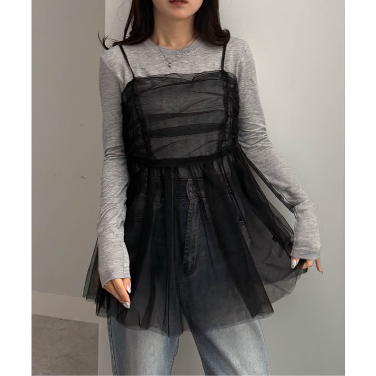 ラメチュールペプラムキャミソール | RANAN | 詳細画像19 