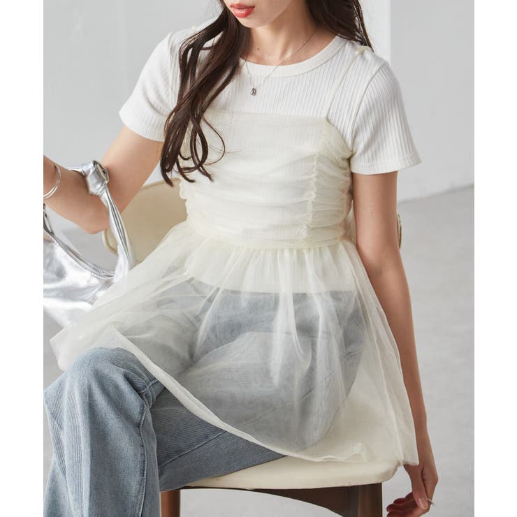 ラメチュールペプラムキャミソール | RANAN | 詳細画像6 