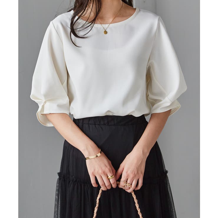 袖タックデザインきれい見えブラウス | RANAN | 詳細画像15 