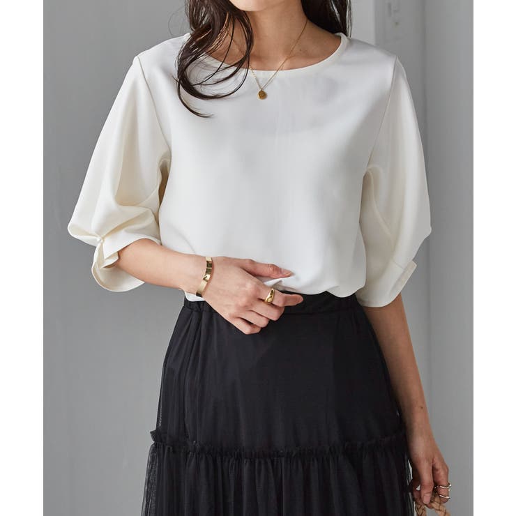 袖タックデザインきれい見えブラウス | RANAN | 詳細画像16 