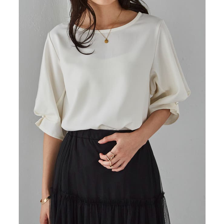 袖タックデザインきれい見えブラウス | RANAN | 詳細画像17 