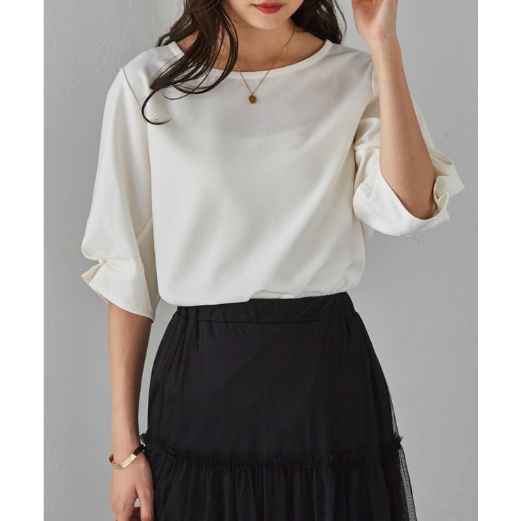 袖タックデザインきれい見えブラウス | RANAN | 詳細画像18 