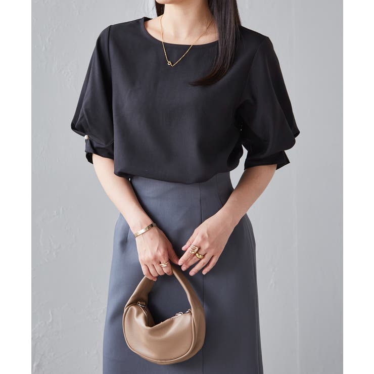 袖タックデザインきれい見えブラウス | RANAN | 詳細画像2 